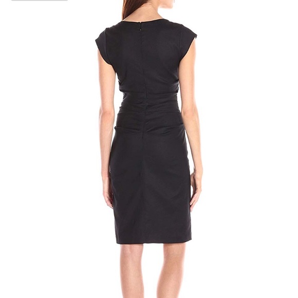 Satin LBD Vintage y2k whimsygoth Shift Sheath Draped heart bodice ruched party - Picture 2 of 7